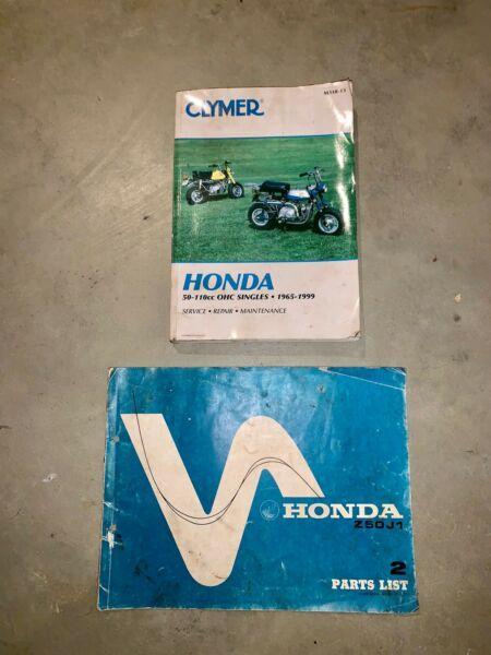 Honda Z50 parts and workshop books