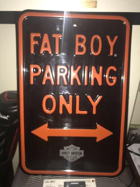 Harley Davidson fatboy sign