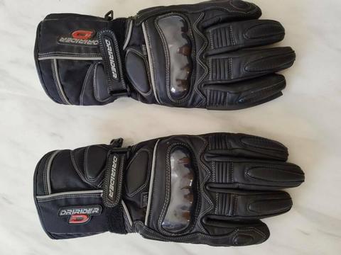 Dririder Storm motorcycle gloves- Mens large ONLY WORN ONCE. Pick up