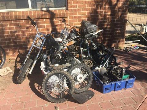 Used motorbike parts. (4 bikes all up)