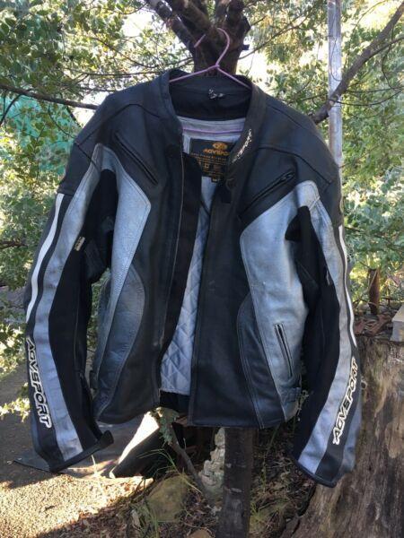 Leather bike jacket size XL