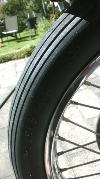 Yamaha rd 350 b 1975 original front tyre and tube 3.00 x 18 8000 mil