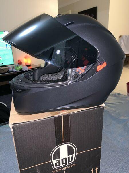 AGV K-3 SV Helmet Matte Black XL with Iridium Silver visor