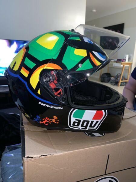 AGV Valentino Rossi K3-SV TARTARUGA Turtle Motorcycle Helmet size L
