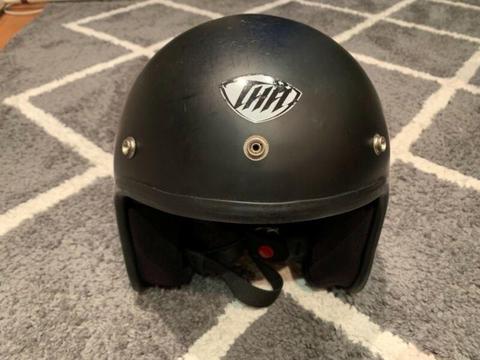THH T-380 Open Face Motorcycle Scooter Helmet with studs Small Size
