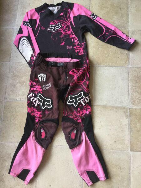 Girls Fox Motocross MX bike gear