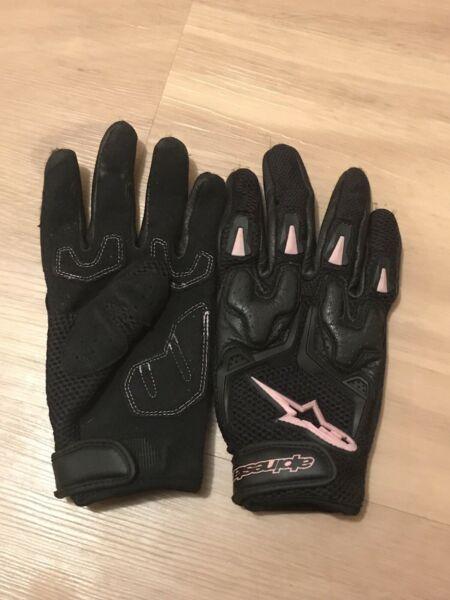 Alpinestars summer motorbike gloves ladies Small