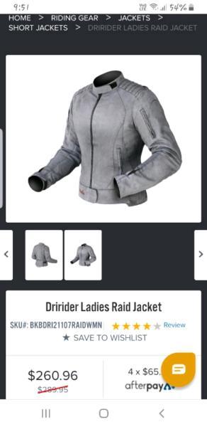 Women's Dririder Jacket sz10