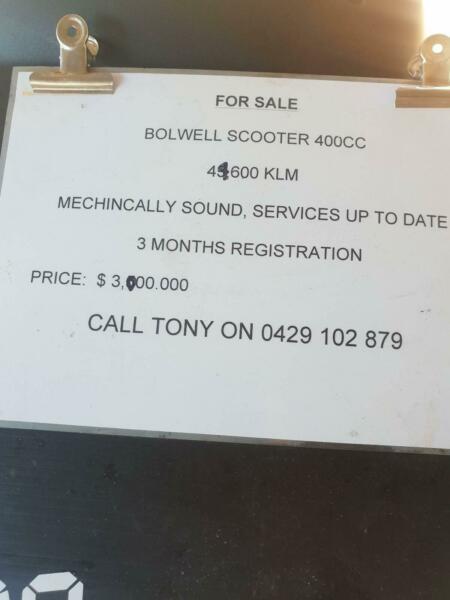 SYM Bolwell Scooter 400CC in great condition