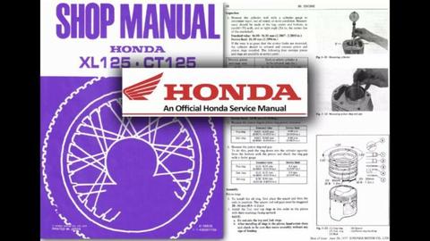 Honda XL125 CT125 Service Workshop Repair Shop Manual