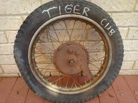 Triumph Tiger Cub Wheel and Hub Vintage classic