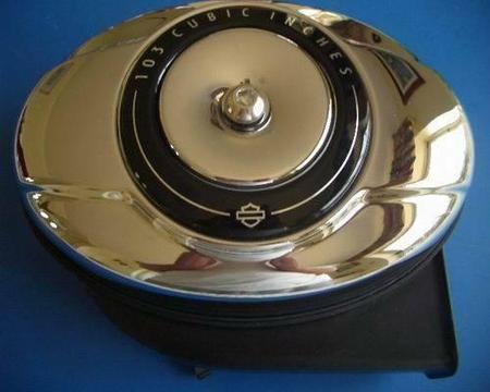 HARLEY DAVIDSON 103 CUBIC INCH CHROME AIR CLEANER NEW TAKE OFF