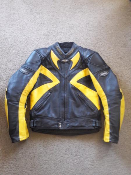 Leather motorbike jacket