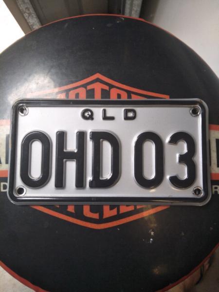 Personalised Motorcycle Number Plate, 100th Anniversary