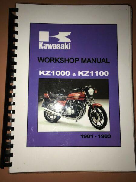 Kawasaki workshop manual. Kz1000 & 1100