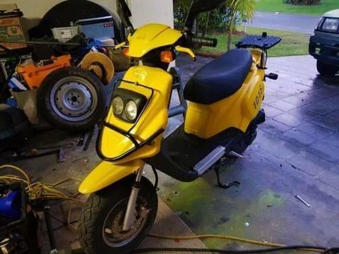 50cc moped scooter swaps for road bike
