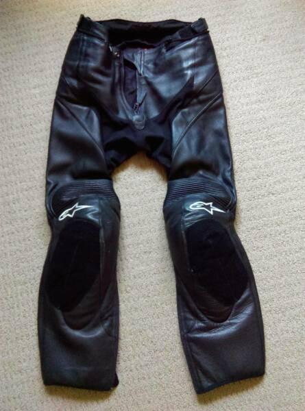 Leather motorcylce pants