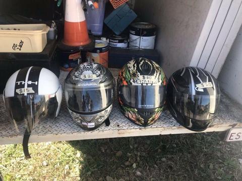 Motorbike helmets assorted prices