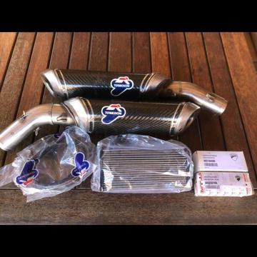 Ducati 848/848evo termignoni mufflers,Ecu and air filter