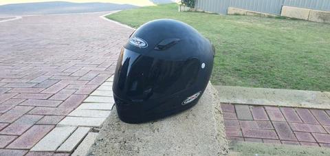 RXT black motorbike helmet (large) barely used, excellent cond