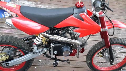 Pit bike 125 cc Manual 6mth young Tidy Key Lock Stop $480 firmpls