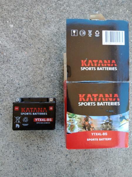 Brand New 12V Katana Sports Battery for motorbike, scooter