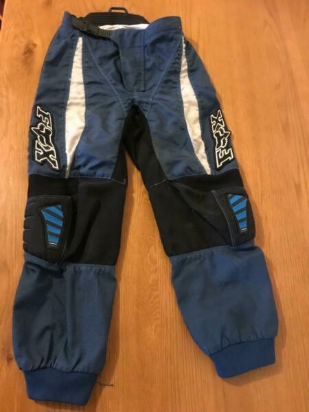 Fox racing motorbike pants youth size 26
