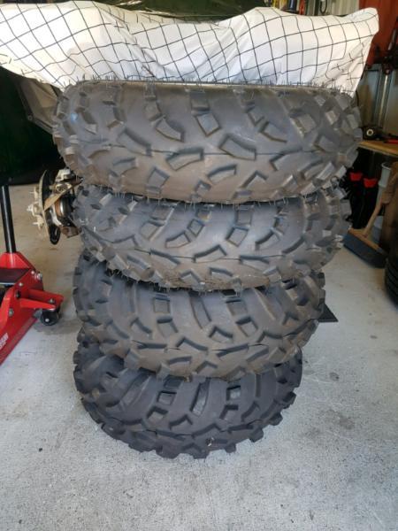 Quad bike tyres x4 ( fronts & rears) 25x8.00-12 & 25x10.00-12
