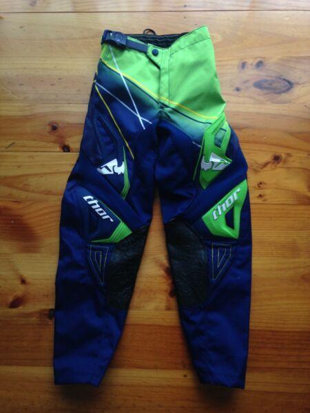 Motocross (MX) Thor pants for kids, youth size 22