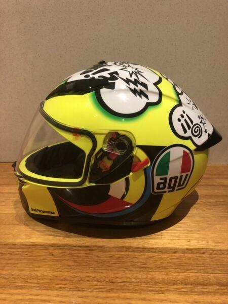 AGV K3 SV Rossi Misano 2011 Yellow Helmet Size M/L As New