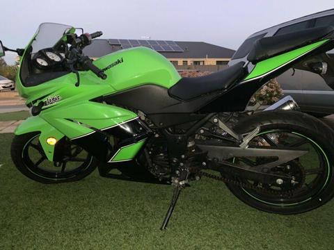 Green & Black Kawasaki Ninja 250r