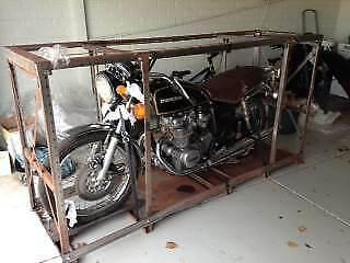 Motor Cycle Crate, metal frame