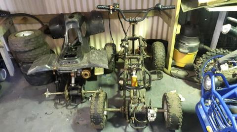 2x 110cc quads and 125cc pit bike and parts