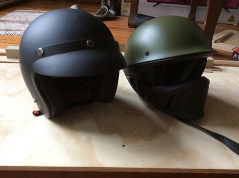 Motorcycle helmets x 2