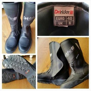 NEW DriRider Nordic Waterproof Touring Motorcycle Boots Size Euro 40