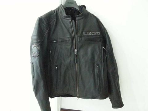 Harley Davidson Men's Motorcycle Genuine Leather Jacket With Hood