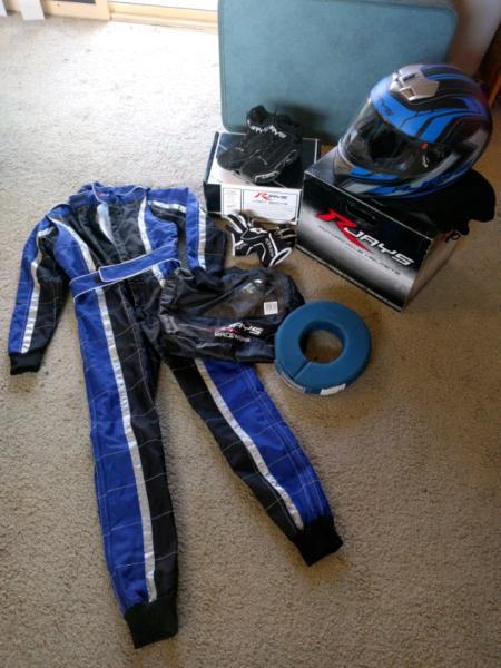Kart Race Suit, Helmet, Boots and Gloves