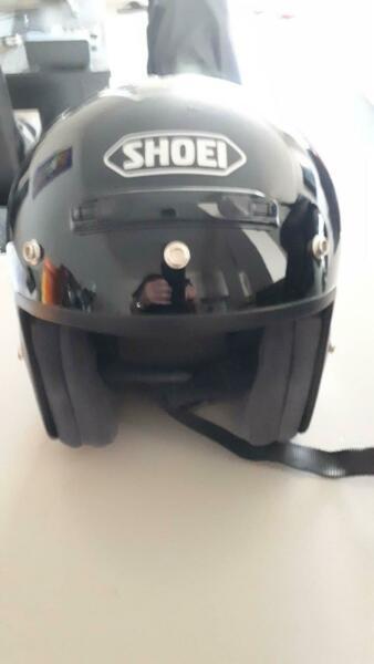 Motorcycle Helmet, SHOEI RJ PLATINUM,Large, New, Gloss Black