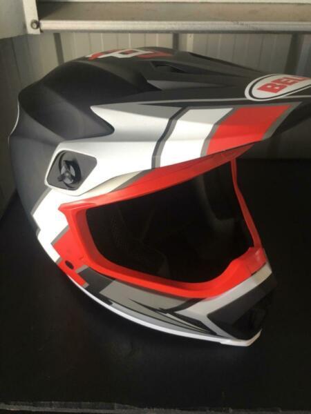 Motocross helmet and boots