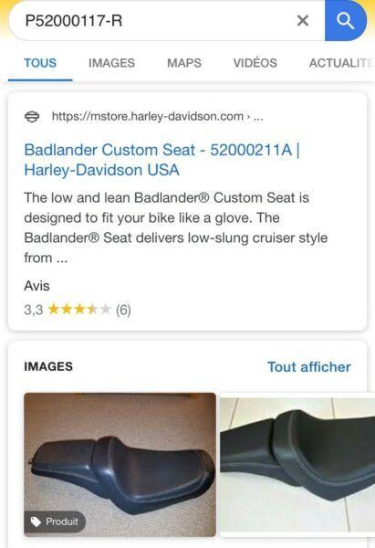 Badlander custom seat Harley