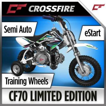 Crossfire CF70 70cc Limited Ed Bike FREE Training Wheels Fastace Shock