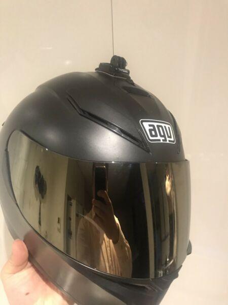Like New AGV K-3 SIZE XL Helmet gold reflecting visor