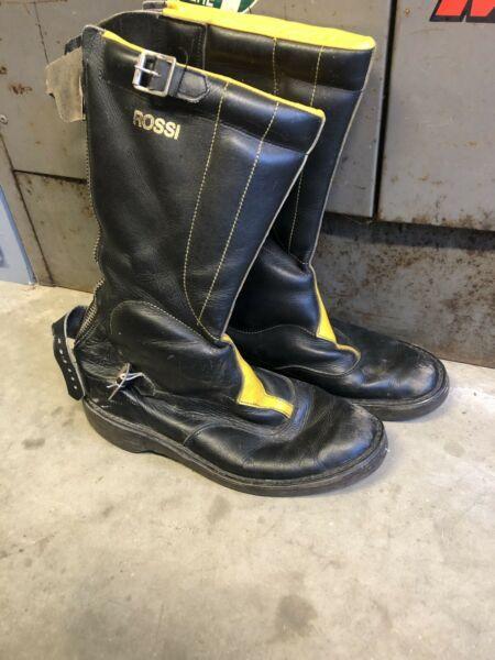 Vintage Rossi motorcycle boots