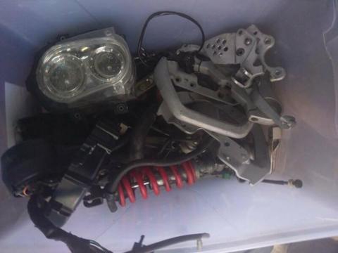 Hyosung Gt650r parts 2 containers of parts