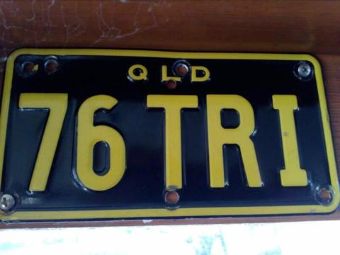 Triumph number plate
