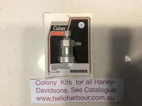 Harley Davidson gas strainer assembly made by Colony