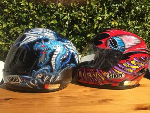 Shoei Motor Bike Helmets-used x2