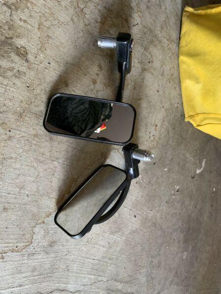 Bar end motorcycle mirrors great condition