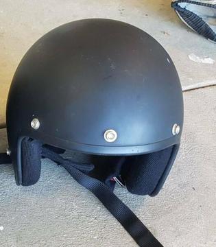 Matt Black Motorbike Helmet
