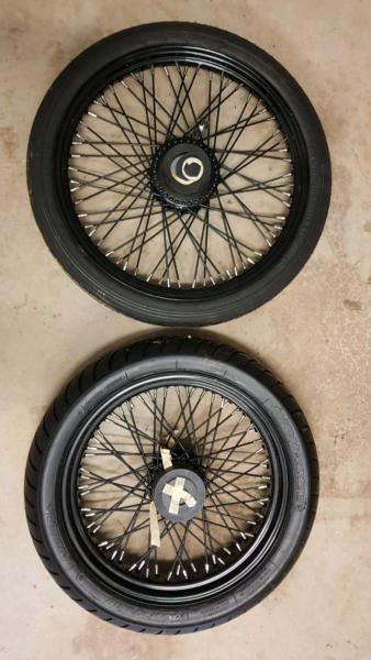 Harley DNA Black Wheels and Tyres*New*